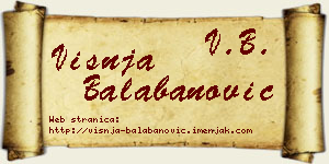Višnja Balabanović vizit kartica